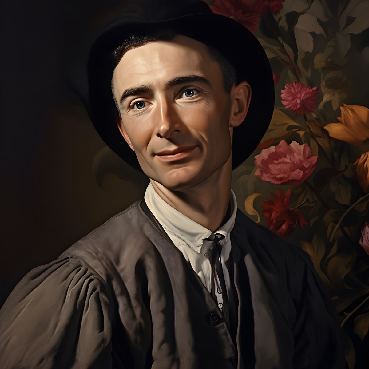 Robert Oppenheimer Leinwand - Renaissance Portrait - Poster bei HappyHugPixels