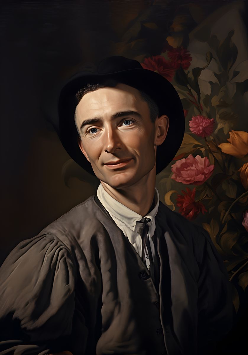Robert Oppenheimer Leinwand - Renaissance Portrait - Poster bei HappyHugPixels