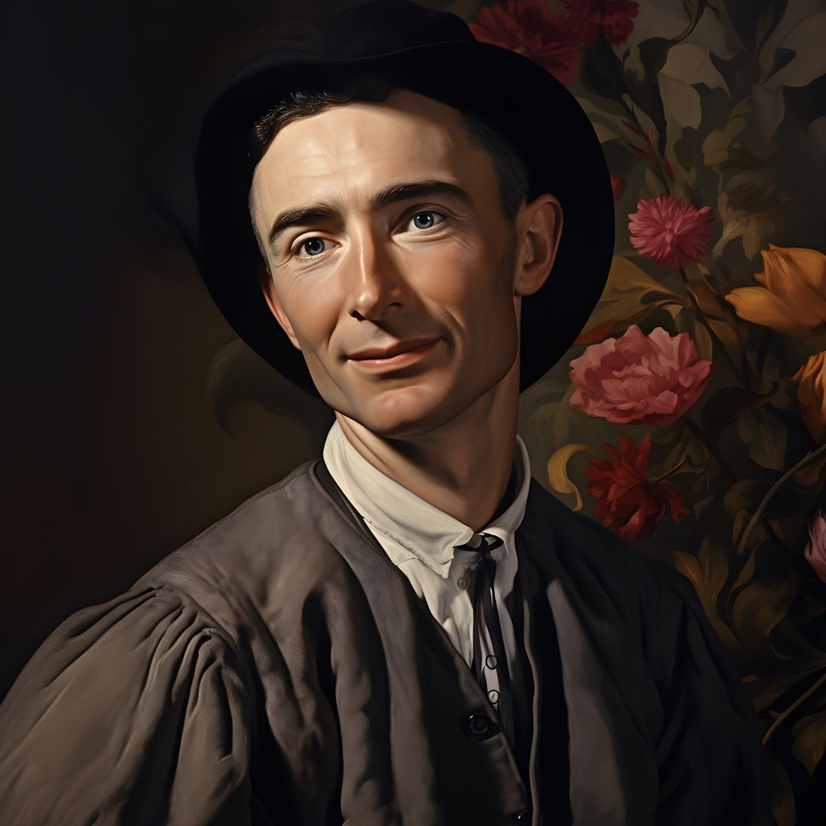 Robert Oppenheimer Leinwand - Renaissance Portrait - Poster bei HappyHugPixels