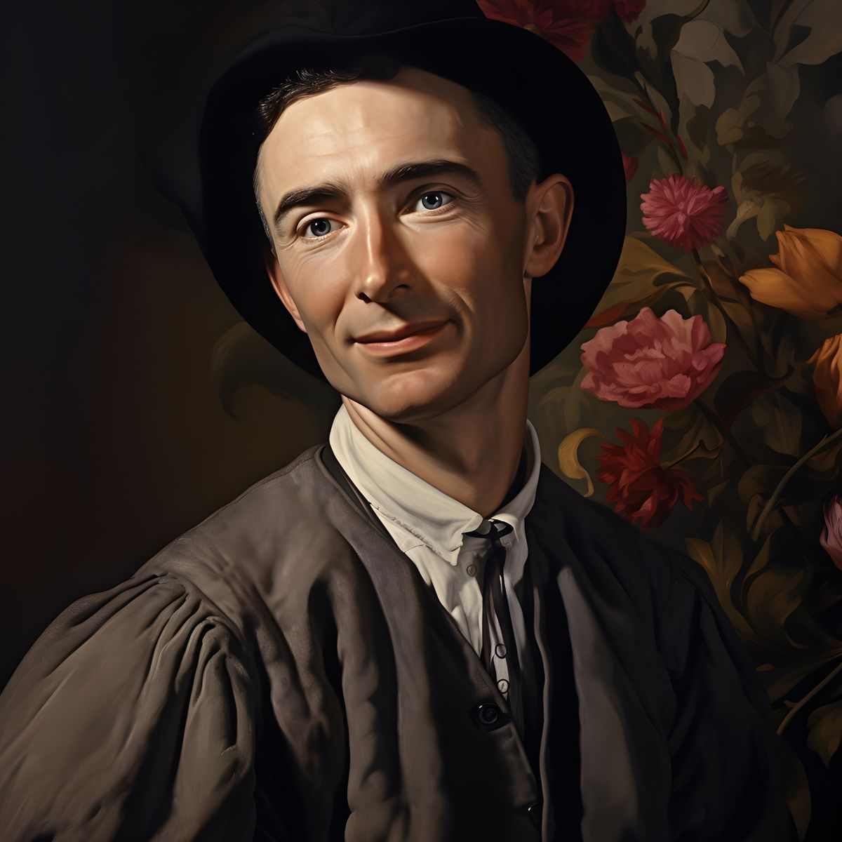 Robert Oppenheimer Leinwand - Renaissance Portrait - Poster bei HappyHugPixels