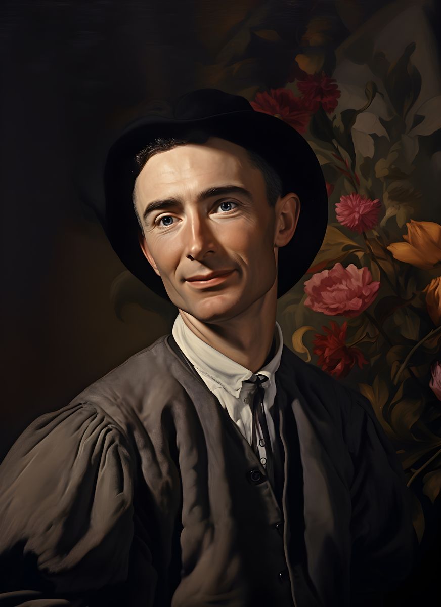 Robert Oppenheimer Leinwand - Renaissance Portrait - Poster bei HappyHugPixels