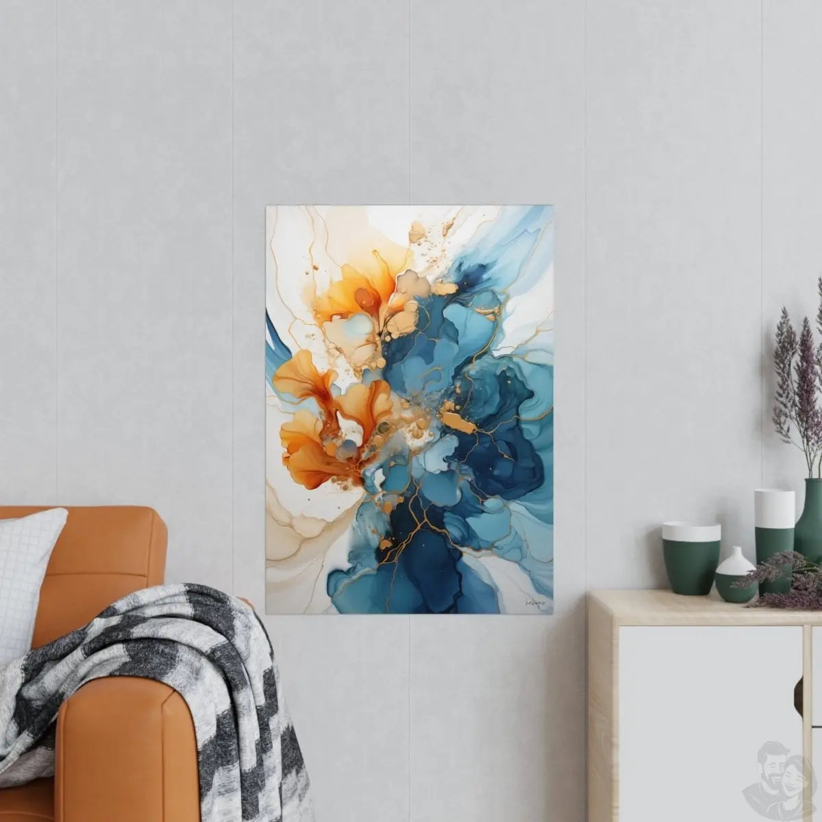 Abstraktes Flüssiges Gold Poster für anspruchsvolle Innendekoration - Poster bei HappyHugPixels