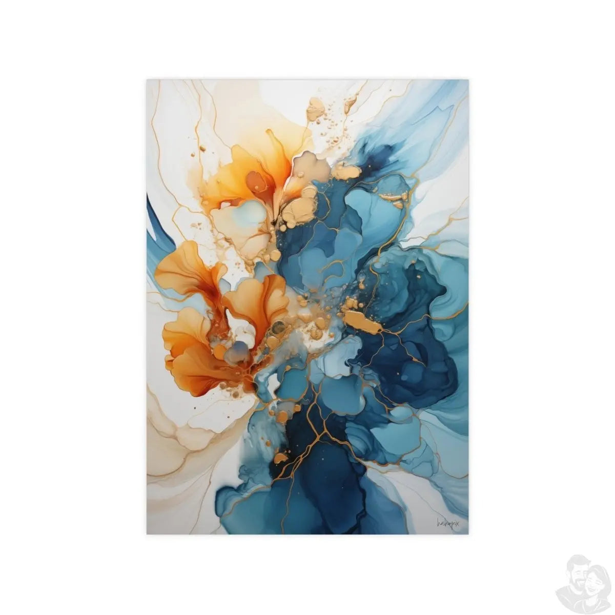 Abstraktes Flüssiges Gold Poster für anspruchsvolle Innendekoration - Poster bei HappyHugPixels