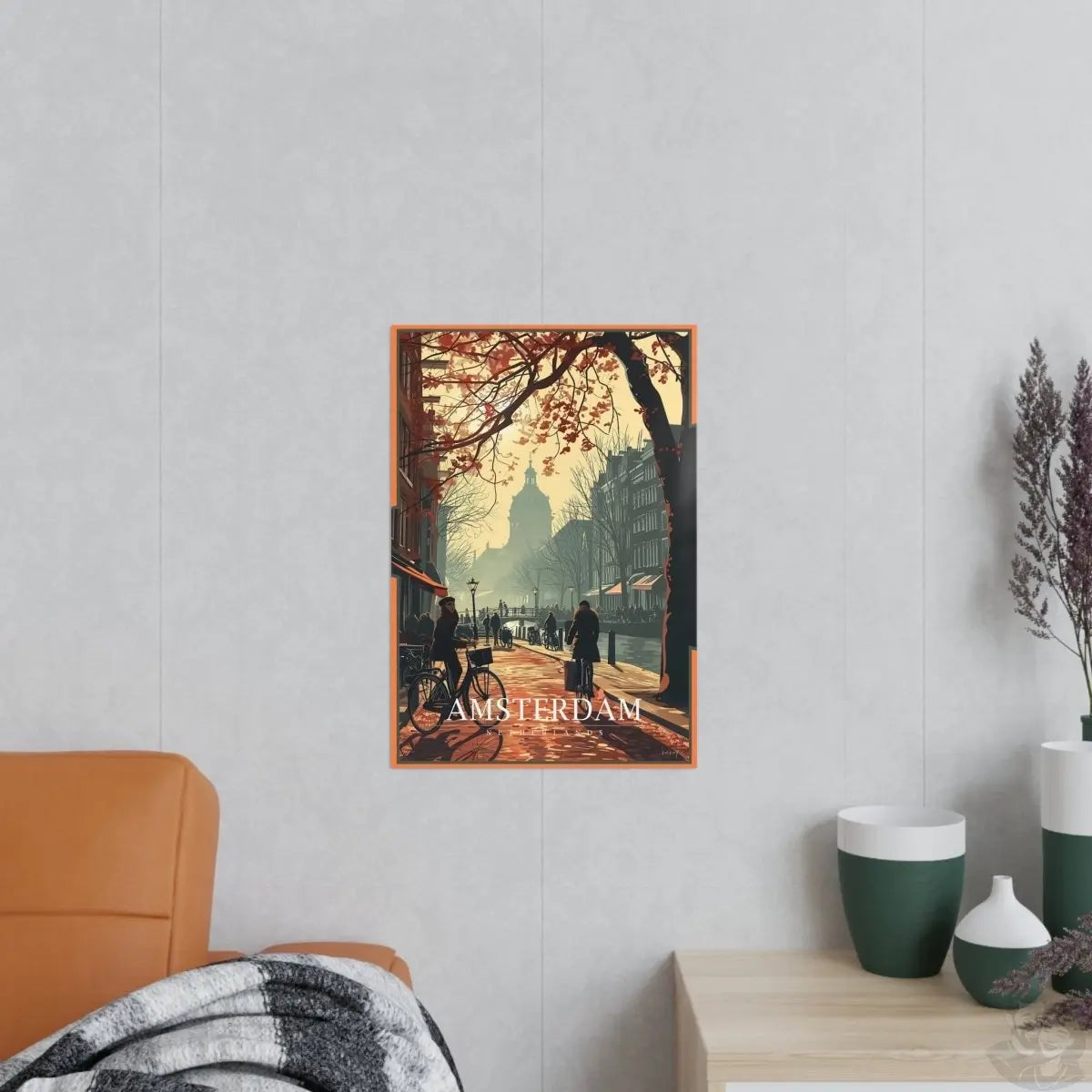 Amsterdam Poster - Herbstliche Stimmung in Amsterdam - Poster bei HappyHugPixels