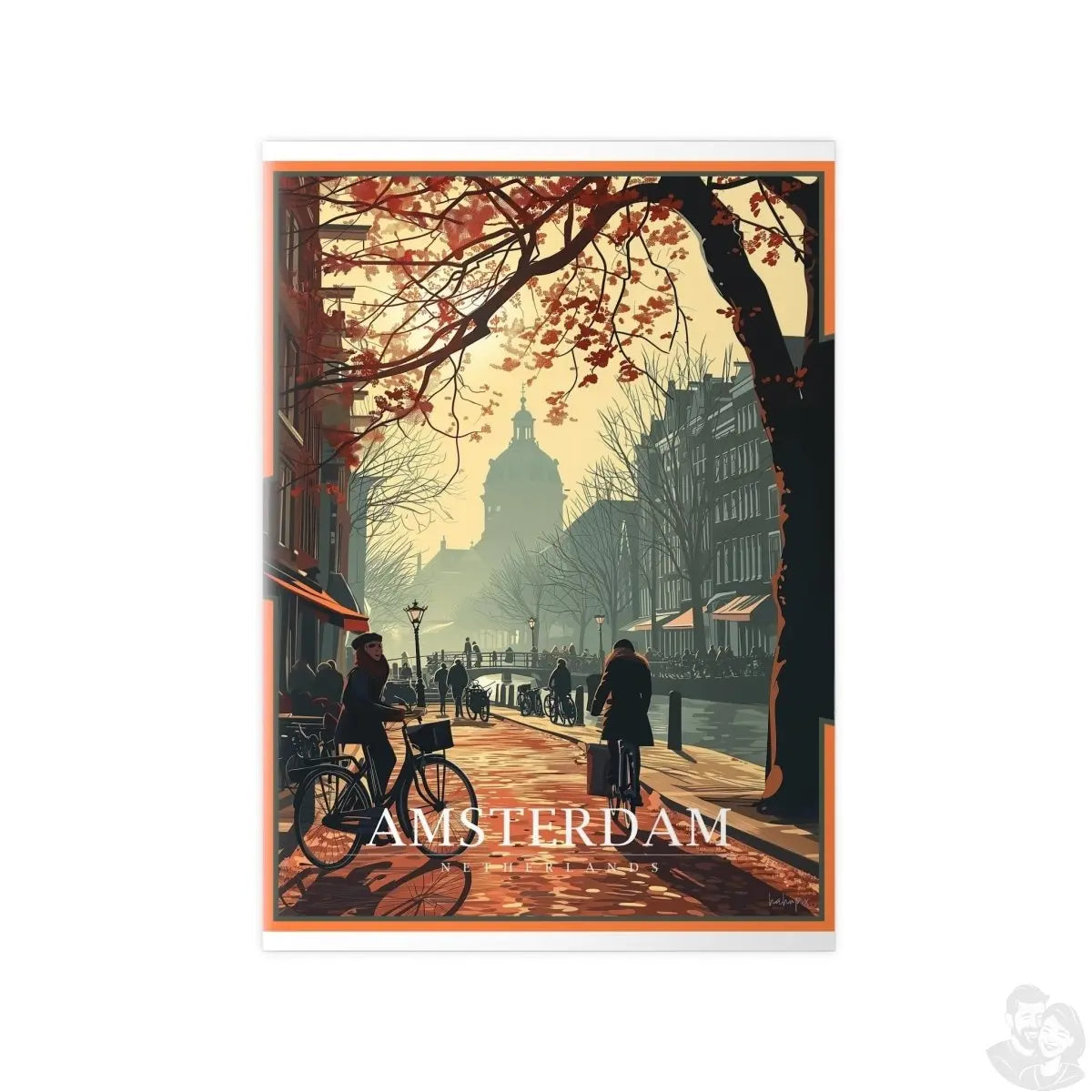 Amsterdam Poster - Herbstliche Stimmung in Amsterdam - Poster bei HappyHugPixels