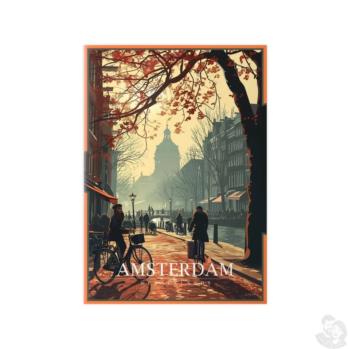 Amsterdam Poster - Herbstliche Stimmung in Amsterdam - Poster bei HappyHugPixels