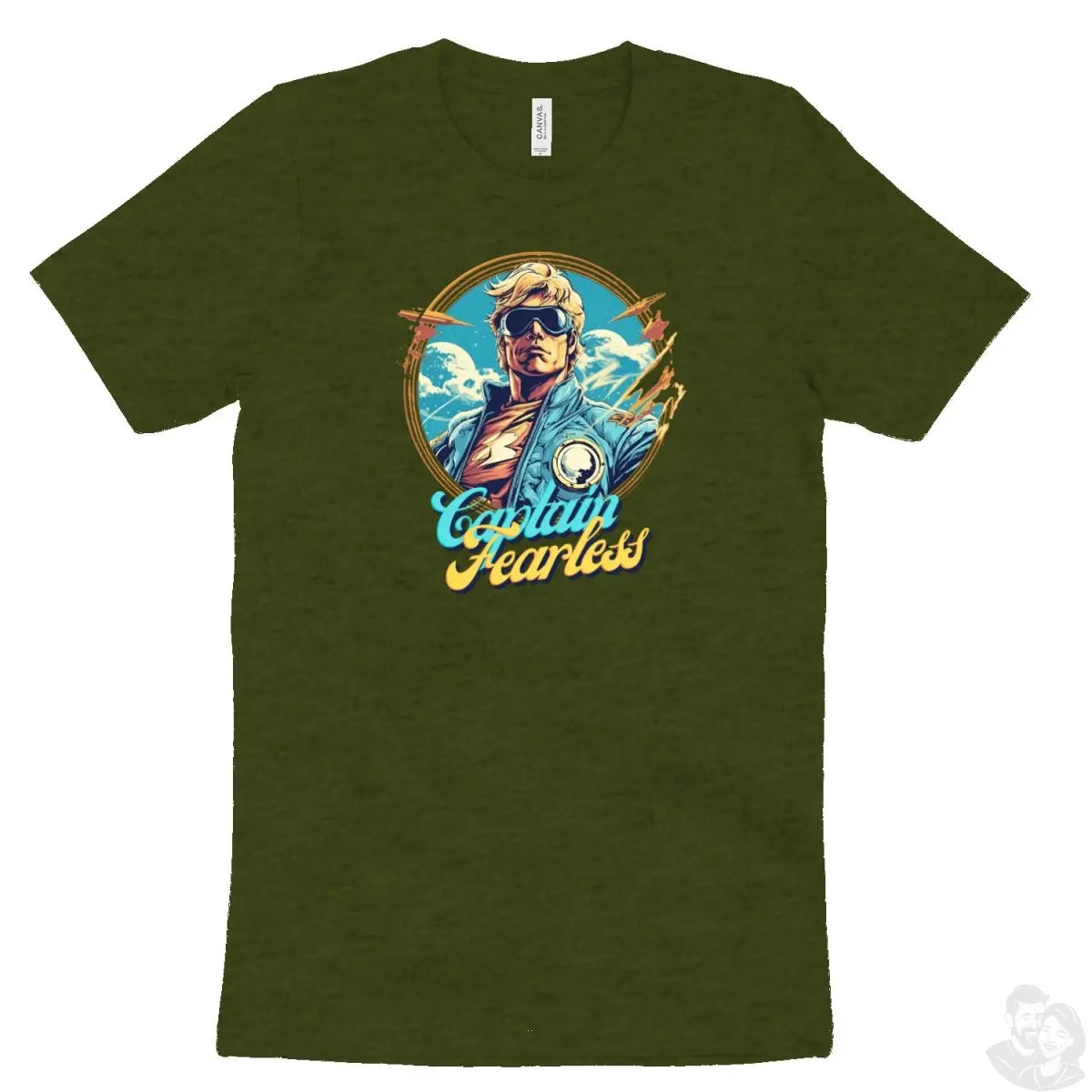 Captain Fearless T - Shirt Heldendesign - Bella & Canvas Unisex 3001CVC - T - Shirt bei HappyHugPixels
