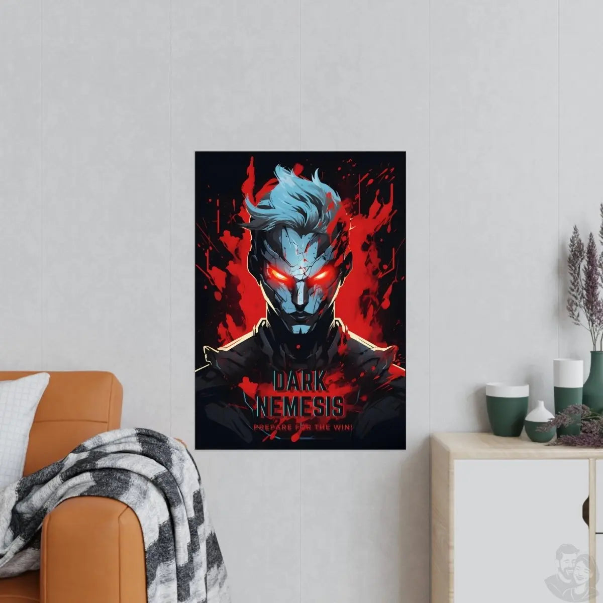 Dark Nemesis Gaming Poster - Der feuerumgebene Held des Bösen - Poster bei HappyHugPixels