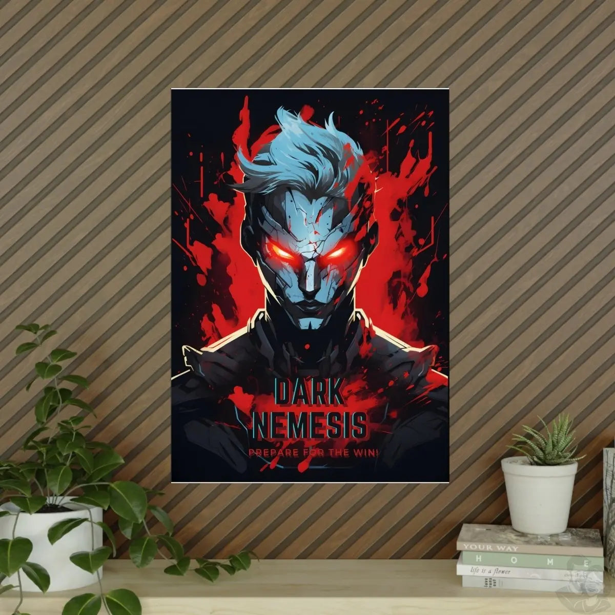 Dark Nemesis Gaming Poster - Der feuerumgebene Held des Bösen - Poster bei HappyHugPixels