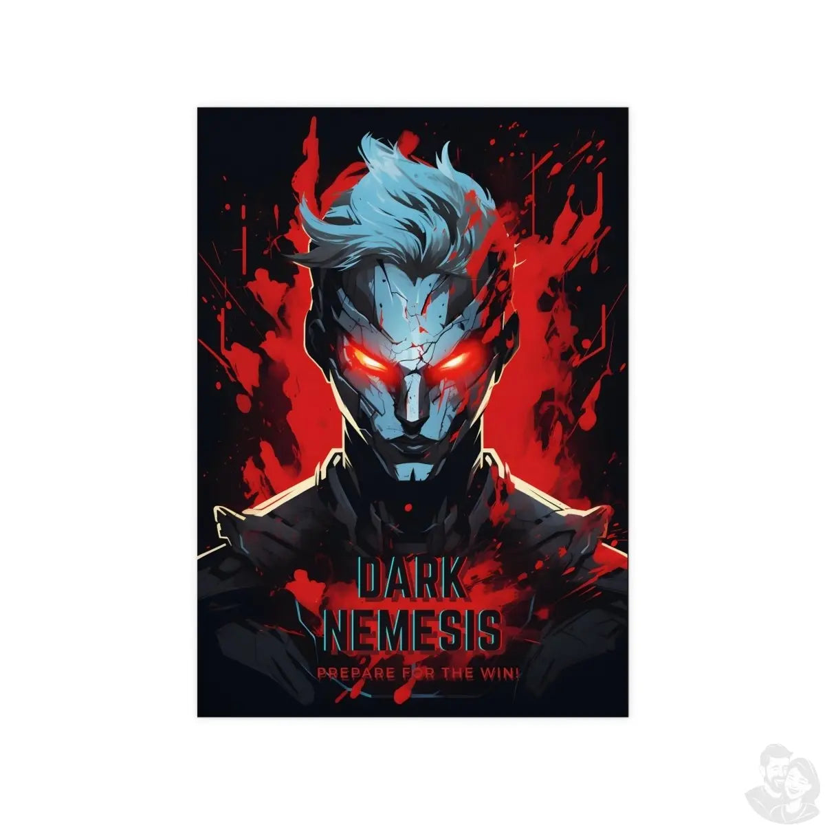 Dark Nemesis Gaming Poster - Der feuerumgebene Held des Bösen - Poster bei HappyHugPixels