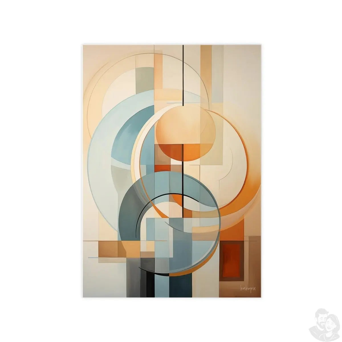 Dynamische Ruhe Kunstposter für stilbewusste Einrichter - Poster bei HappyHugPixels