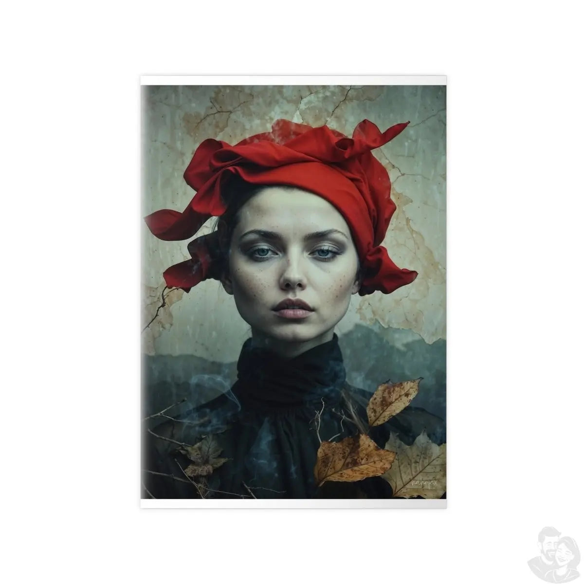 Herbstflüstern Portrait Kunstposter - Eleganz auf Premium Fotopapier - Poster bei HappyHugPixels