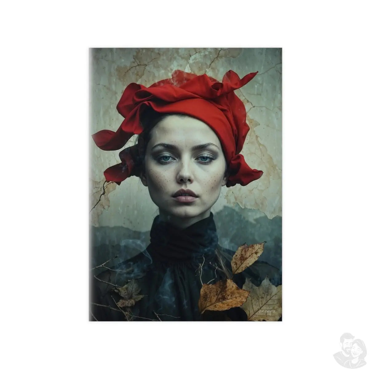 Herbstflüstern Portrait Kunstposter - Eleganz auf Premium Fotopapier - Poster bei HappyHugPixels