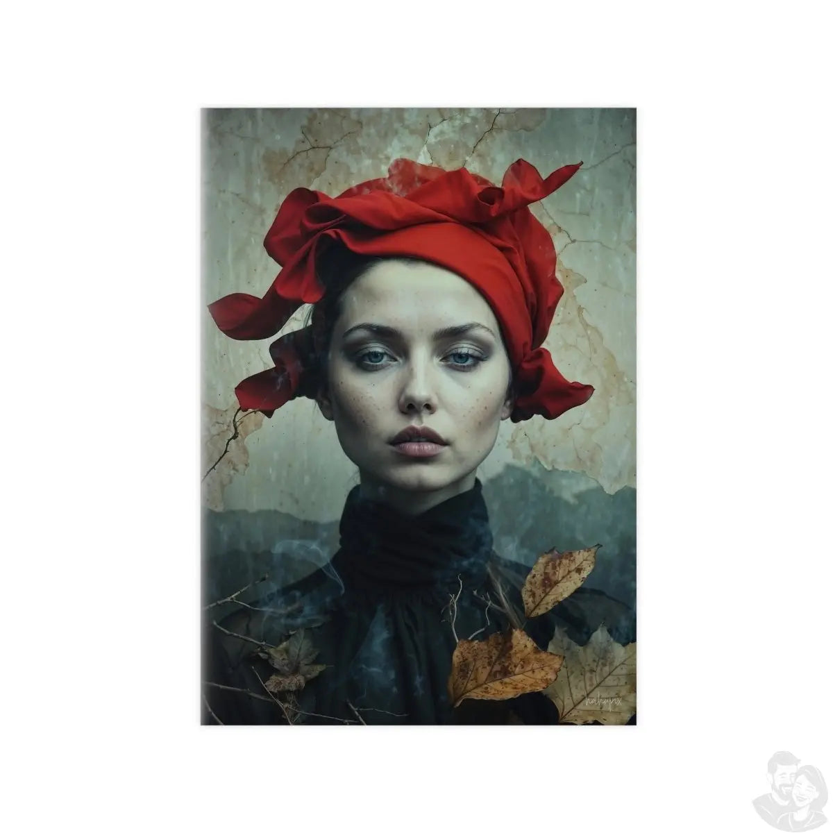 Herbstflüstern Portrait Kunstposter - Eleganz auf Premium Fotopapier - Poster bei HappyHugPixels