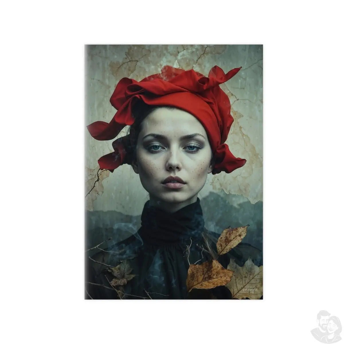 Herbstflüstern Portrait Kunstposter - Eleganz auf Premium Fotopapier - Poster bei HappyHugPixels