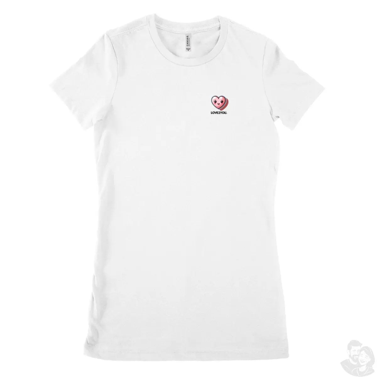 Herz Damen T - Shirt - Gildan Heavy Cotton 5000L Süßes 'Love2you' - T - Shirt bei HappyHugPixels