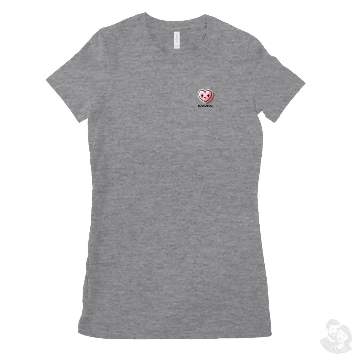 Herz Damen T - Shirt - Gildan Heavy Cotton 5000L Süßes 'Love2you' - T - Shirt bei HappyHugPixels