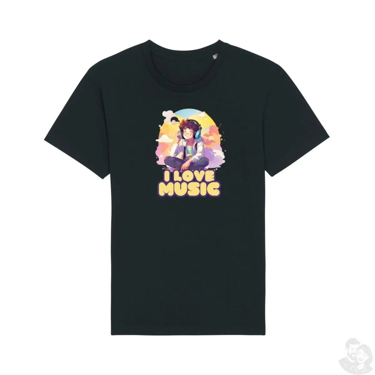 I love Music T - Shirt Design für Musikliebhaber - Stanley&Stella - T - Shirt bei HappyHugPixels