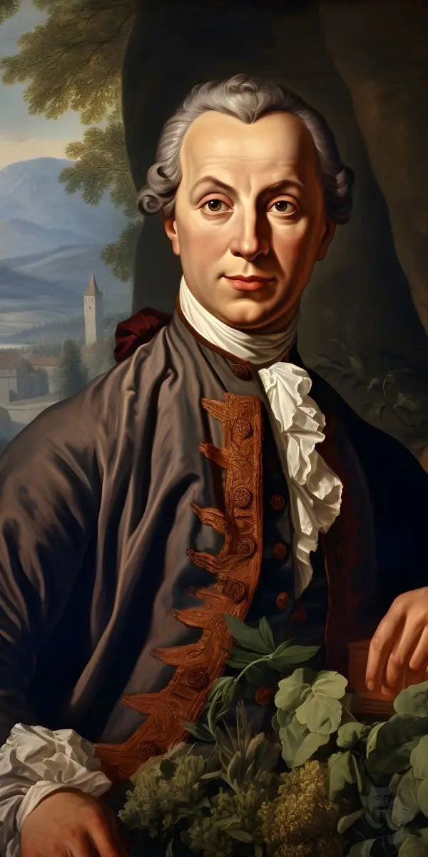 Immanuel Kant Portrait Leinwand - Renaissance KI Illustration - Poster bei HappyHugPixels