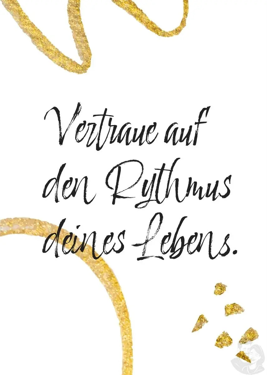 Inspiration Spruchposter - Vertraue dem Rhythmus deines Lebens. - Print bei HappyHugPixels