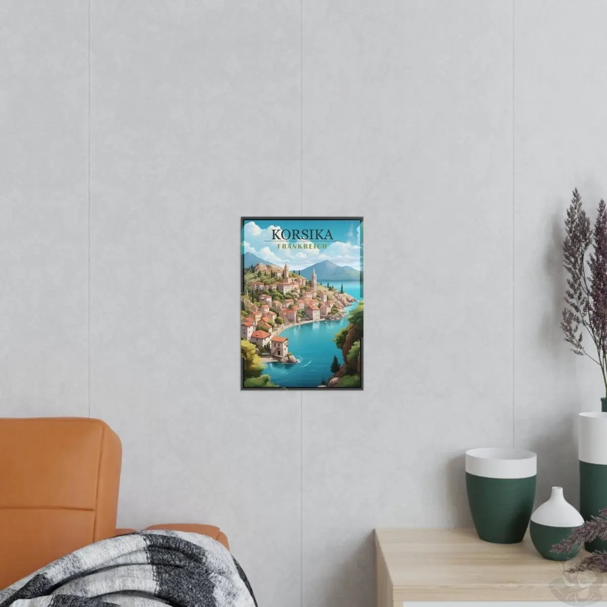 Korsika Poster - Wunderschöne KI Illustration Travelposter - Poster bei HappyHugPixels