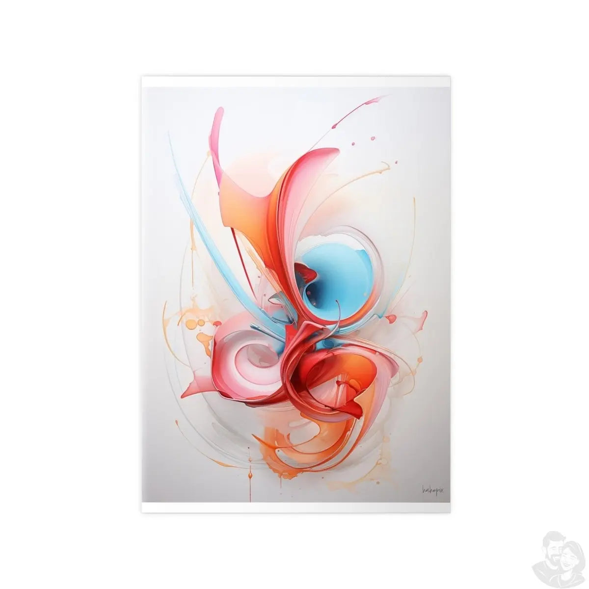 Kunstposter Farbenwirbel – Eleganz der Farbsymphonie - Poster bei HappyHugPixels