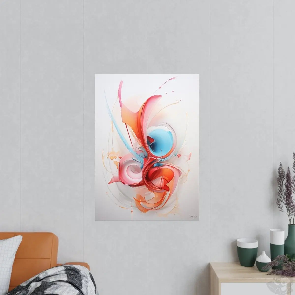 Kunstposter Farbenwirbel – Eleganz der Farbsymphonie - Poster bei HappyHugPixels