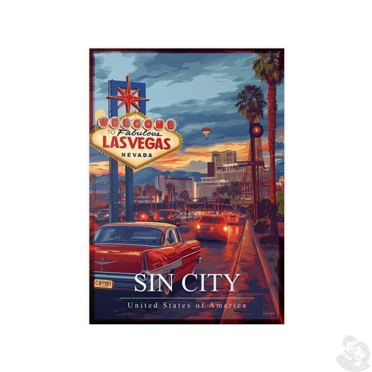 Las Vegas Travelposter – Erlebe die Sin City auf Fotopapier - Poster bei HappyHugPixels