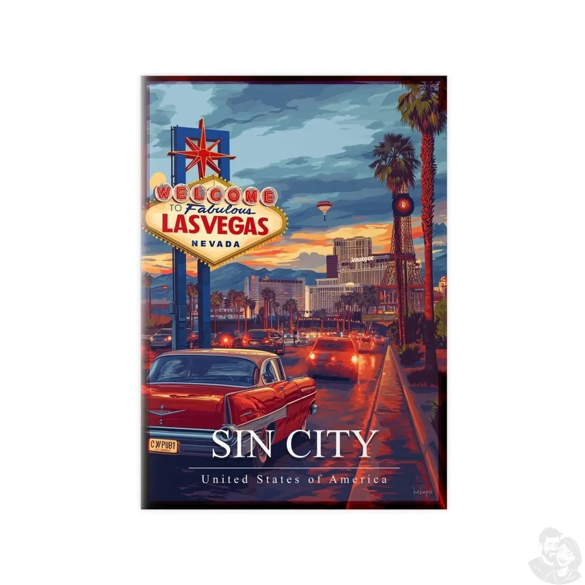 Las Vegas Travelposter – Erlebe die Sin City auf Fotopapier - Poster bei HappyHugPixels