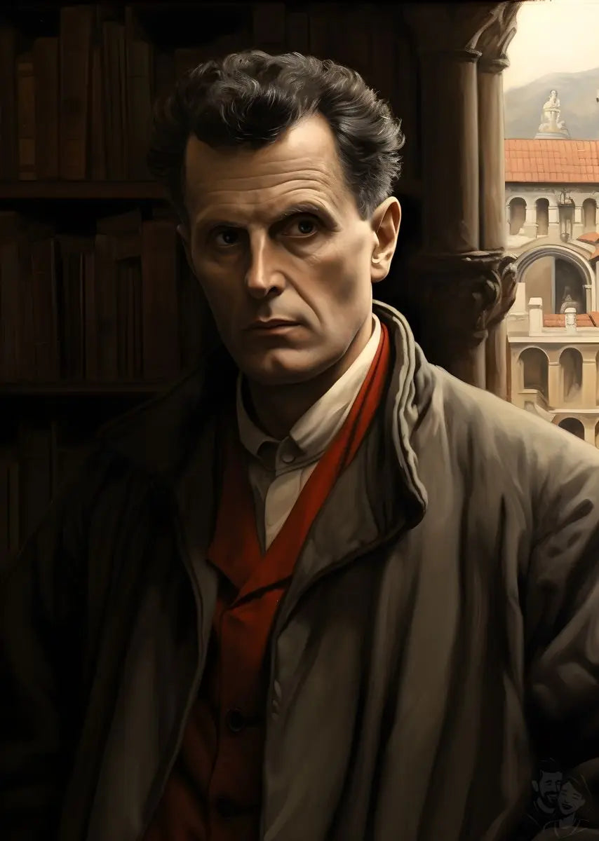 Ludwig Wittgenstein Portrait Leinwand - Renaissance KI Kunst - Poster bei HappyHugPixels