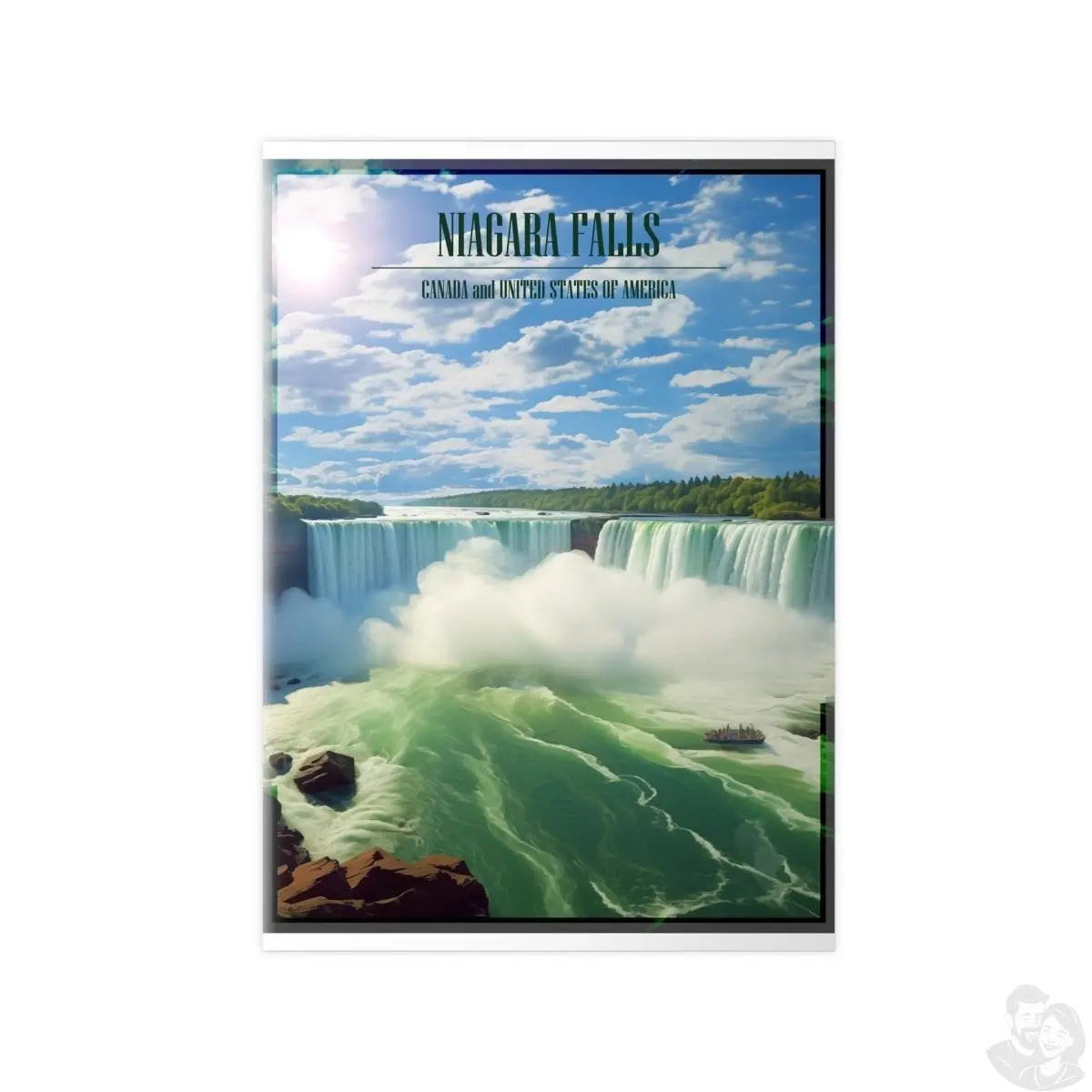 Majestätische Niagara Fälle Travelposter - Ein Naturspektakel - Poster bei HappyHugPixels