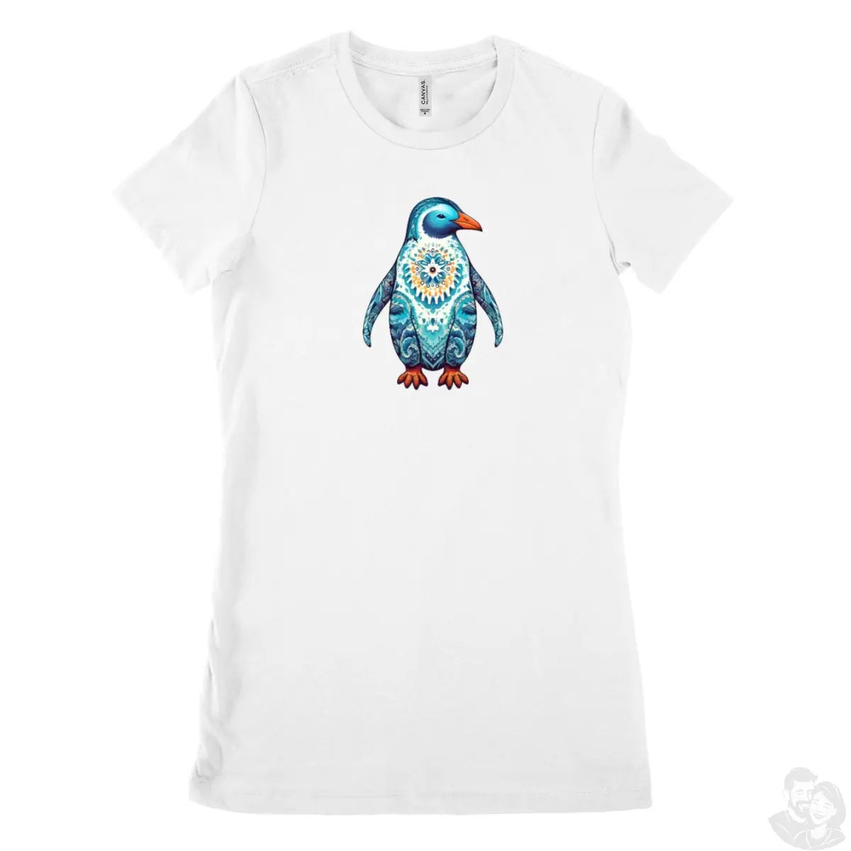 Mandala Pinguin T - Shirt - Bella & Canvas The Favorite 100% Baumwolle - T - Shirt bei HappyHugPixels