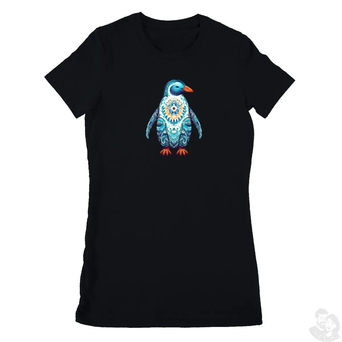 Mandala Pinguin T - Shirt - Bella & Canvas The Favorite 100% Baumwolle - T - Shirt bei HappyHugPixels