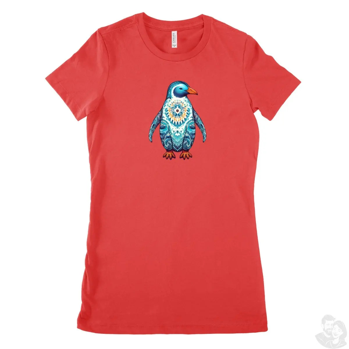 Mandala Pinguin T - Shirt - Bella & Canvas The Favorite 100% Baumwolle - T - Shirt bei HappyHugPixels