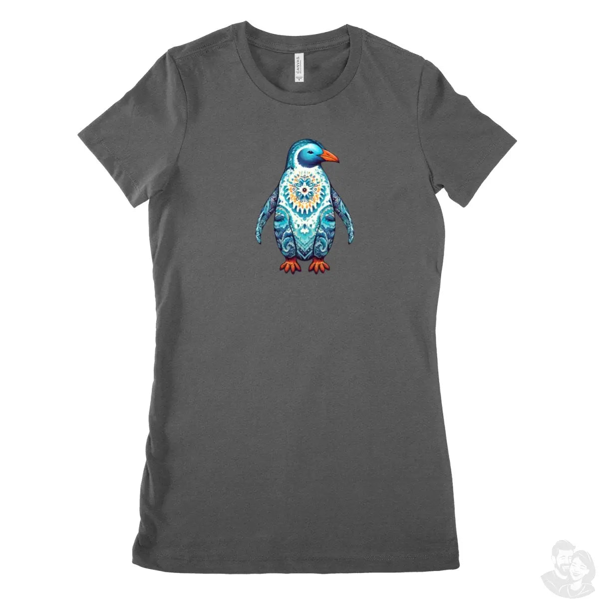 Mandala Pinguin T - Shirt - Bella & Canvas The Favorite 100% Baumwolle - T - Shirt bei HappyHugPixels