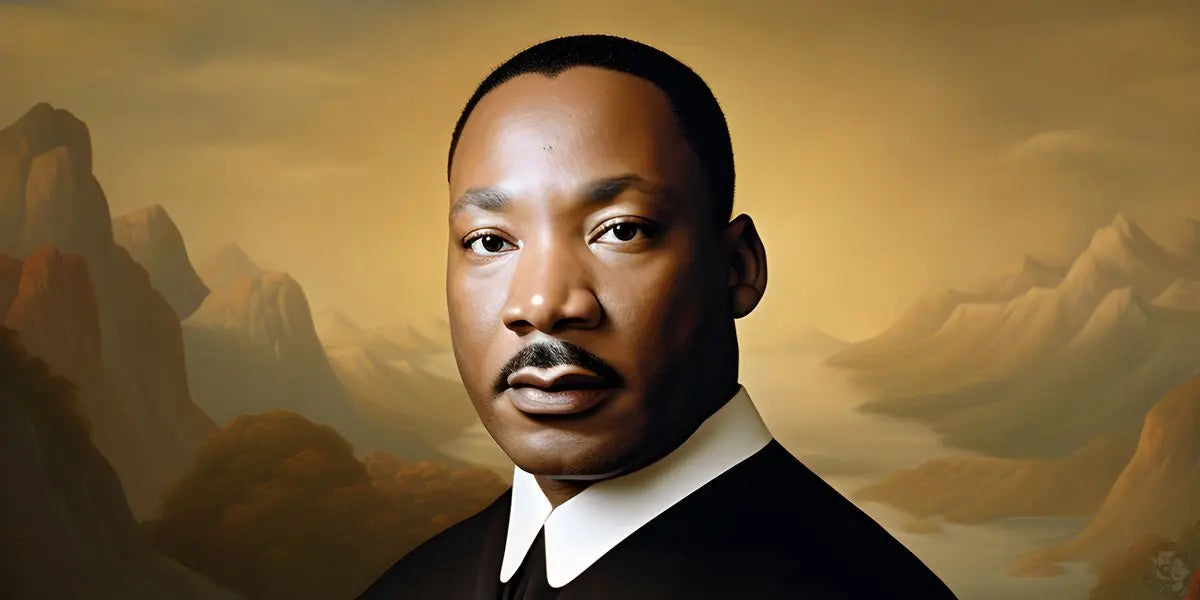 Martin Luther King Jr. Portrait Leinwand - KI Kunstillustration - Prints bei HappyHugPixels