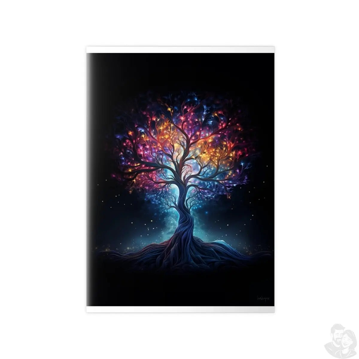 Mystischer Lebensbaum Poster - Verzauberte Nacht – Wandkunst Poster - Poster bei HappyHugPixels