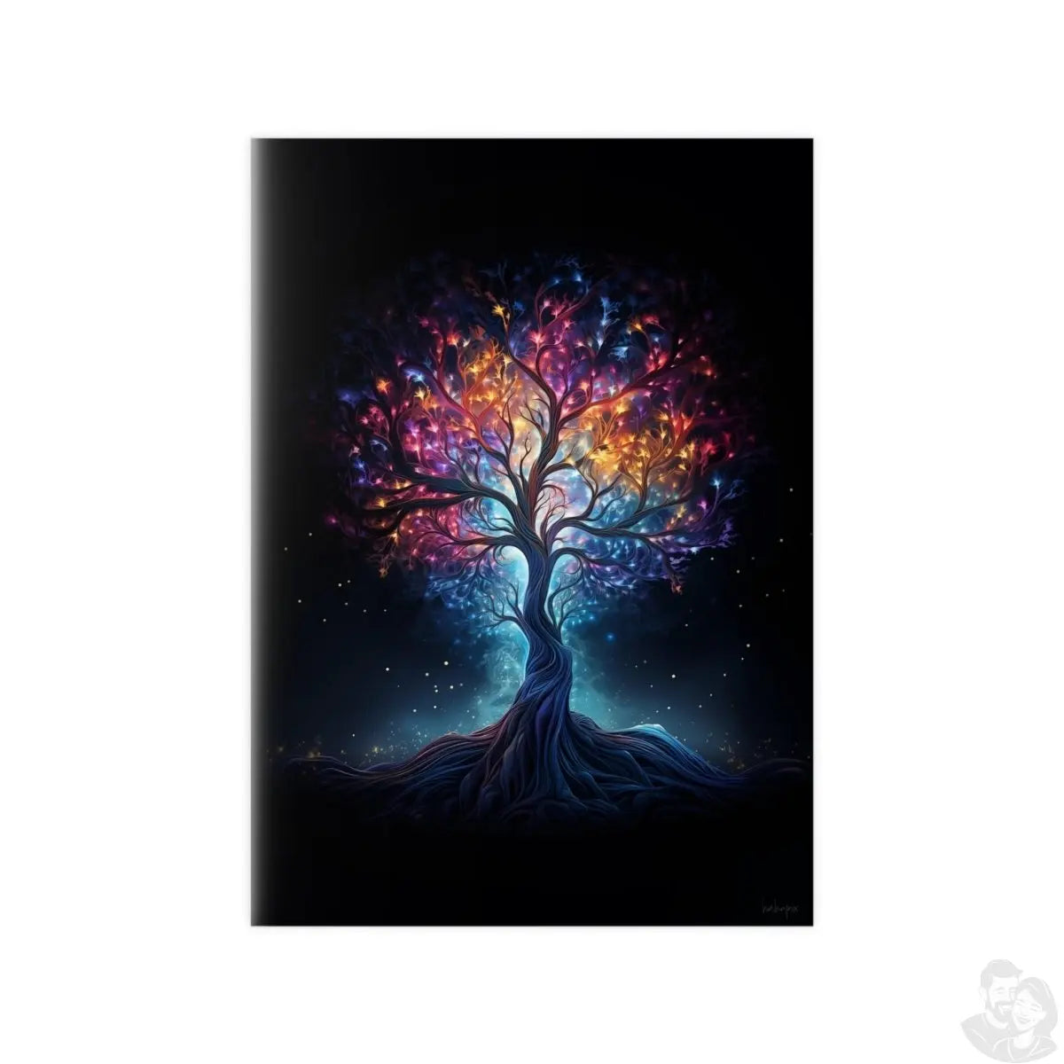 Mystischer Lebensbaum Poster - Verzauberte Nacht – Wandkunst Poster - Poster bei HappyHugPixels