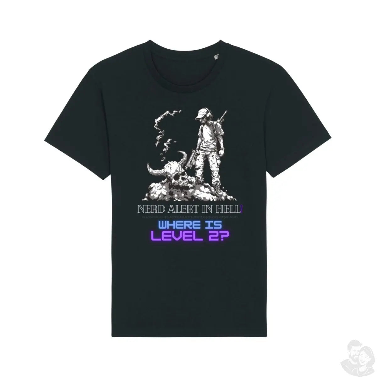 Nerd Alert in Hell T - Shirt - 'Where is Level 2?' – Gaming & Style - T - Shirt bei HappyHugPixels