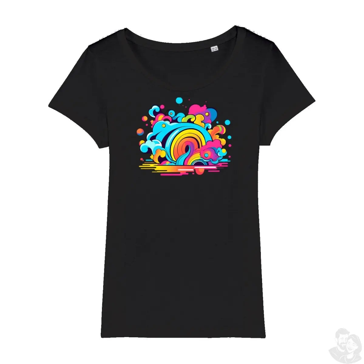 Regenbogen T - Shirt - Kunst - KI Illustration - Modernes Damen T - Shirt - T - Shirt bei HappyHugPixels