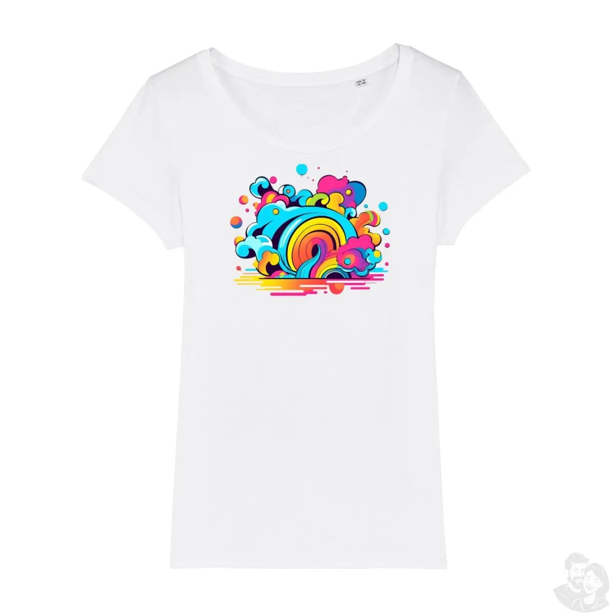 Regenbogen T - Shirt - Kunst - KI Illustration - Modernes Damen T - Shirt - T - Shirt bei HappyHugPixels
