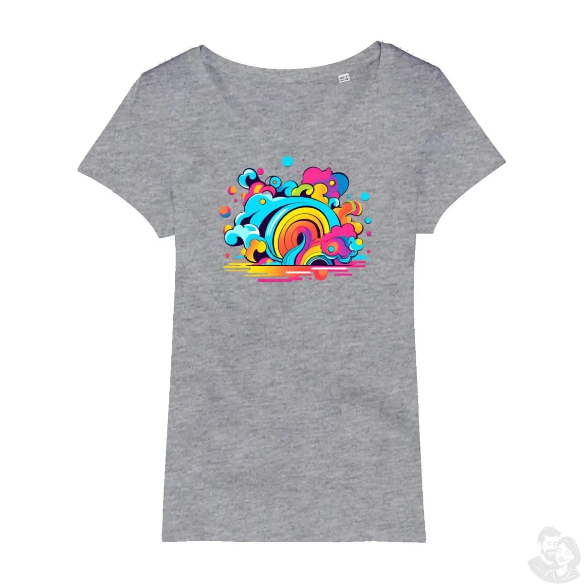 Regenbogen T - Shirt - Kunst - KI Illustration - Modernes Damen T - Shirt - T - Shirt bei HappyHugPixels