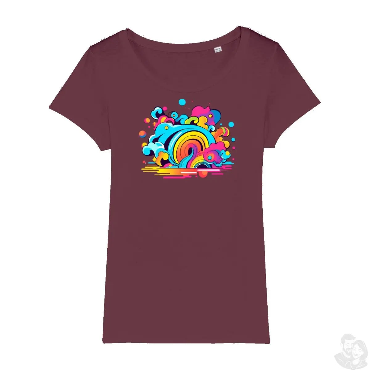 Regenbogen T - Shirt - Kunst - KI Illustration - Modernes Damen T - Shirt - T - Shirt bei HappyHugPixels