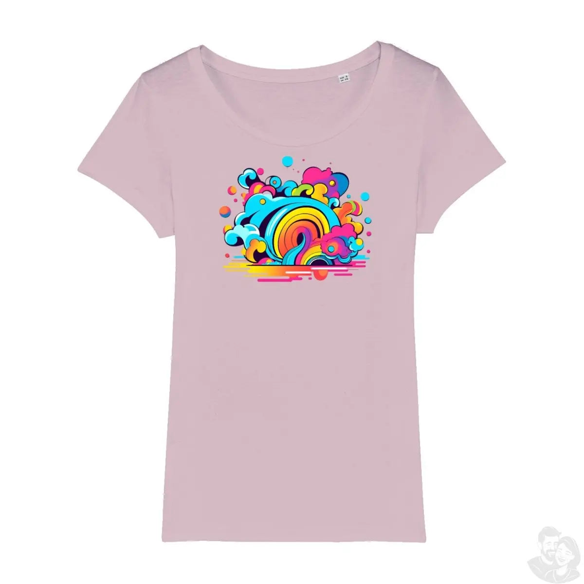 Regenbogen T - Shirt - Kunst - KI Illustration - Modernes Damen T - Shirt - T - Shirt bei HappyHugPixels