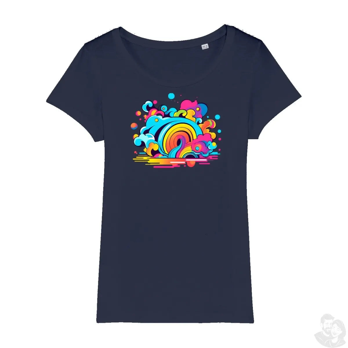 Regenbogen T - Shirt - Kunst - KI Illustration - Modernes Damen T - Shirt - T - Shirt bei HappyHugPixels