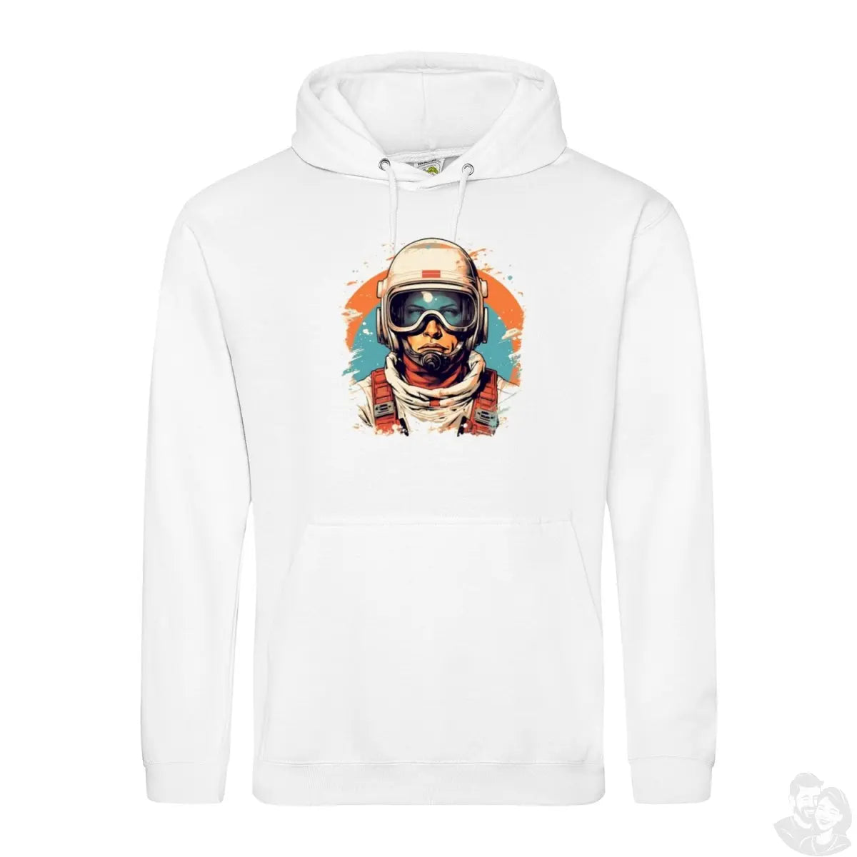 Retro Weltraumpilot Hoodie - Gildan Kapuzenpullover - Hoodie bei HappyHugPixels