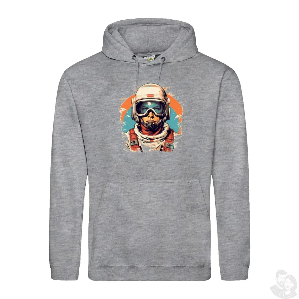Retro Weltraumpilot Hoodie - Gildan Kapuzenpullover - Hoodie bei HappyHugPixels