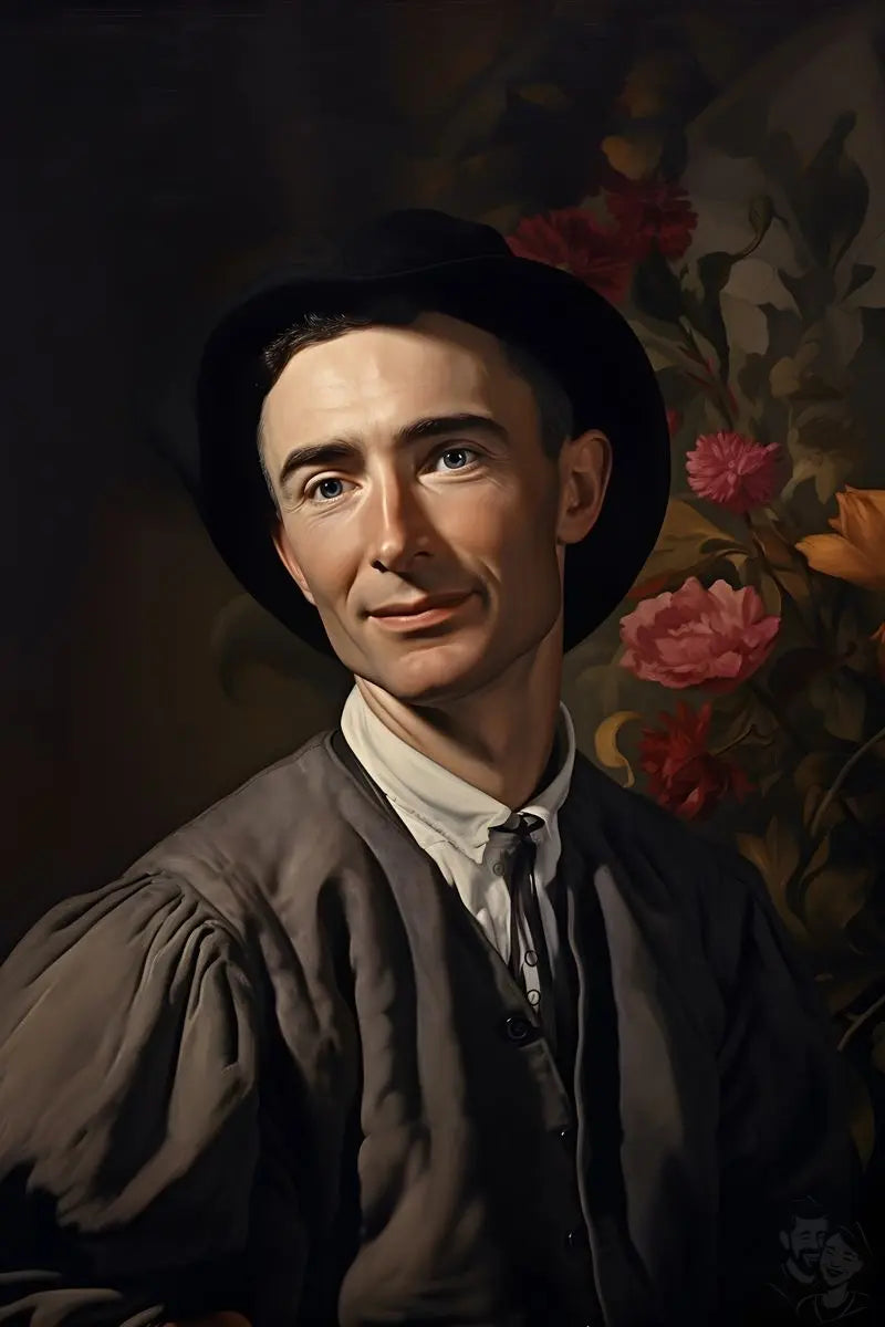 Robert Oppenheimer Leinwand - Renaissance Portrait - Poster bei HappyHugPixels