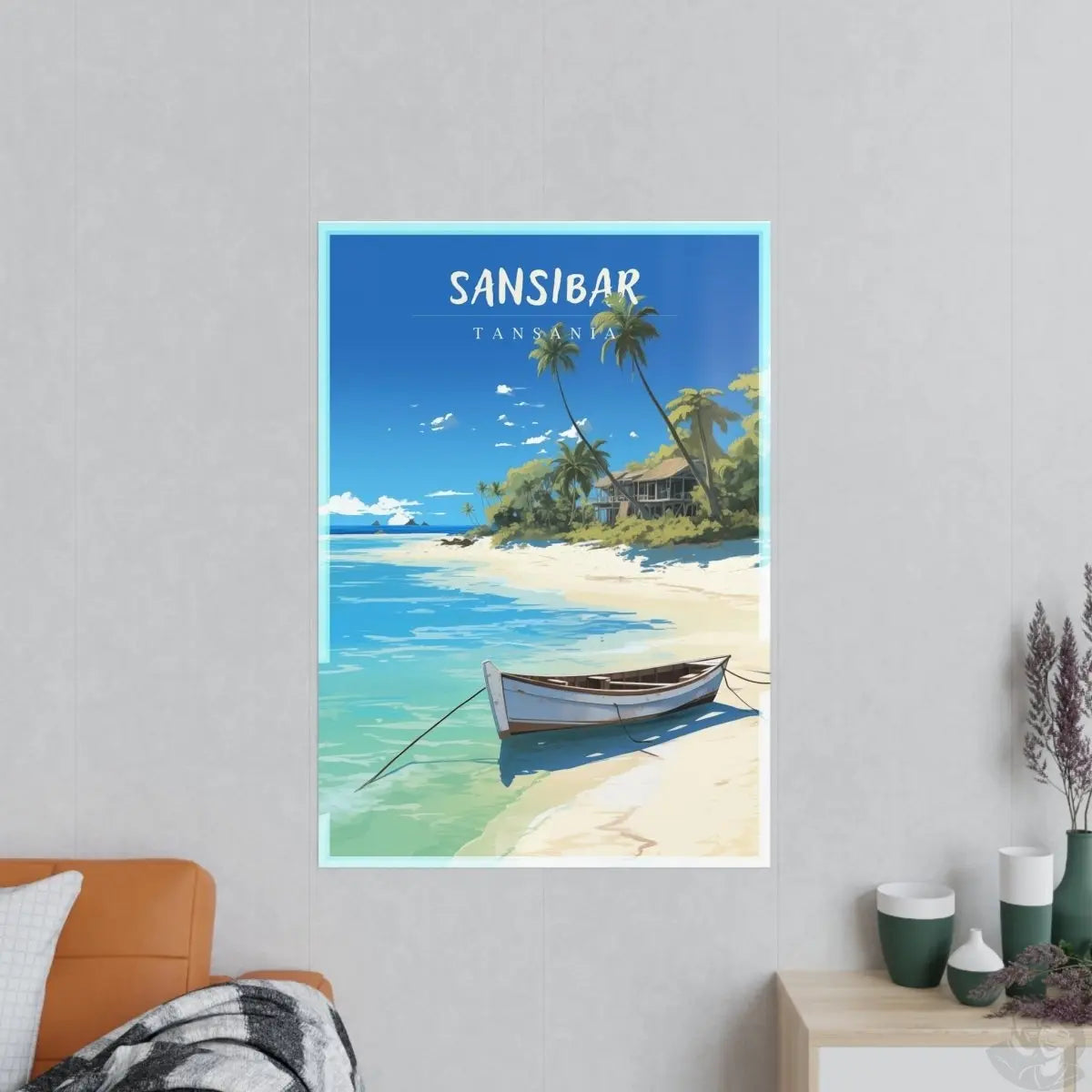 Sansibar Poster - Tropische Idylle Tansania - Travelposter - Poster bei HappyHugPixels