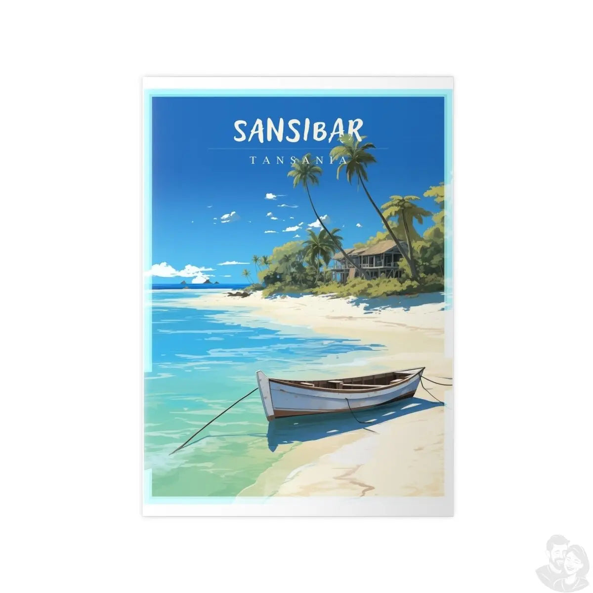 Sansibar Poster - Tropische Idylle Tansania - Travelposter - Poster bei HappyHugPixels